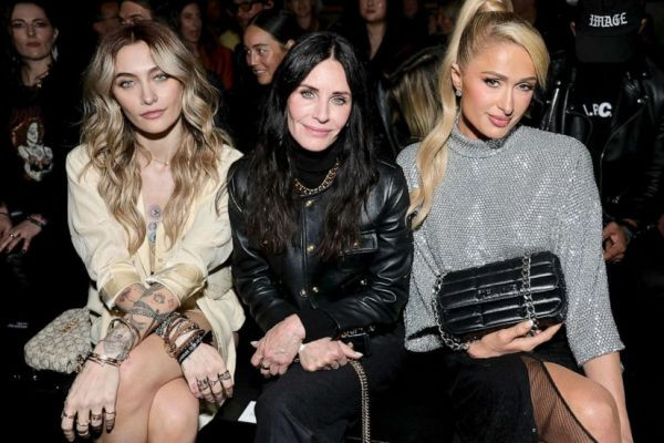 The high-profile artist attends the Celine fashion show