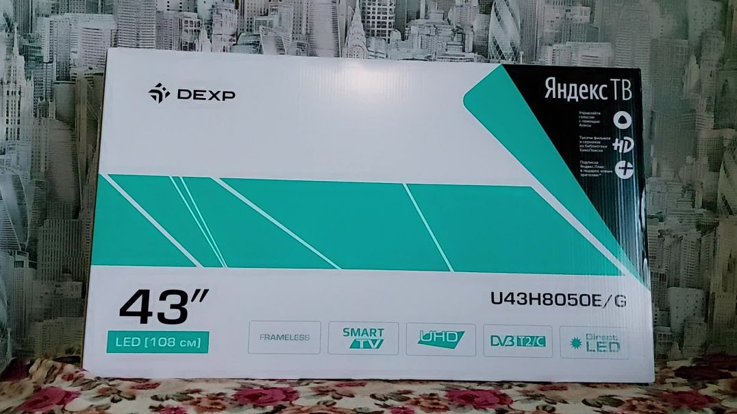 ⁣Телевизор DEXP U43H8050E/G ЯндексТВ Обзор и распаковка