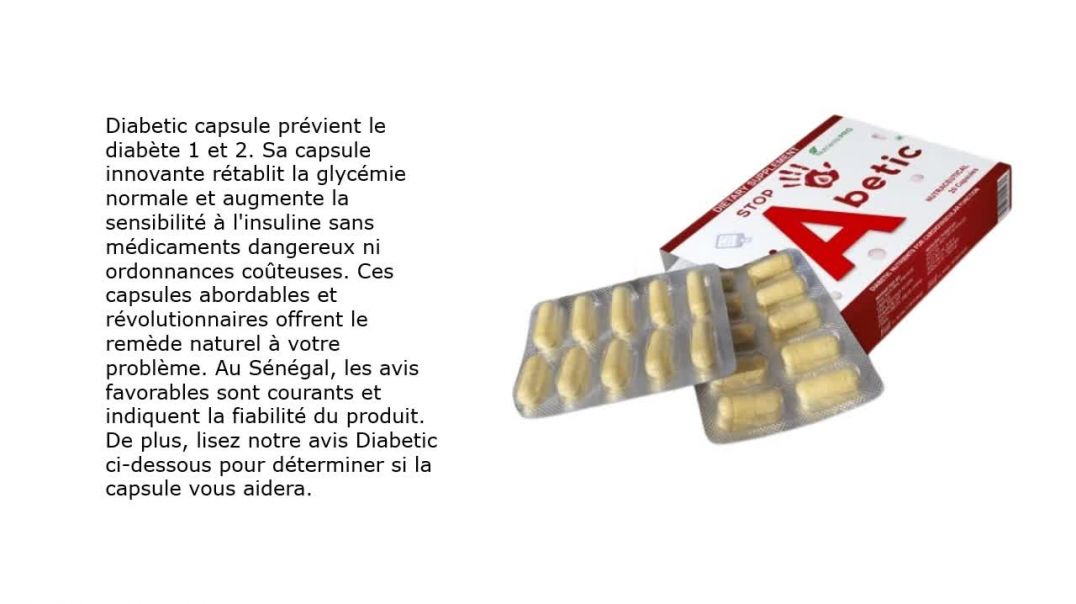 Diabetic (Capsule) Gélules Prix Senegal