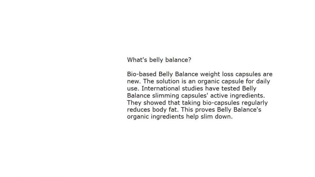 Belly Balance