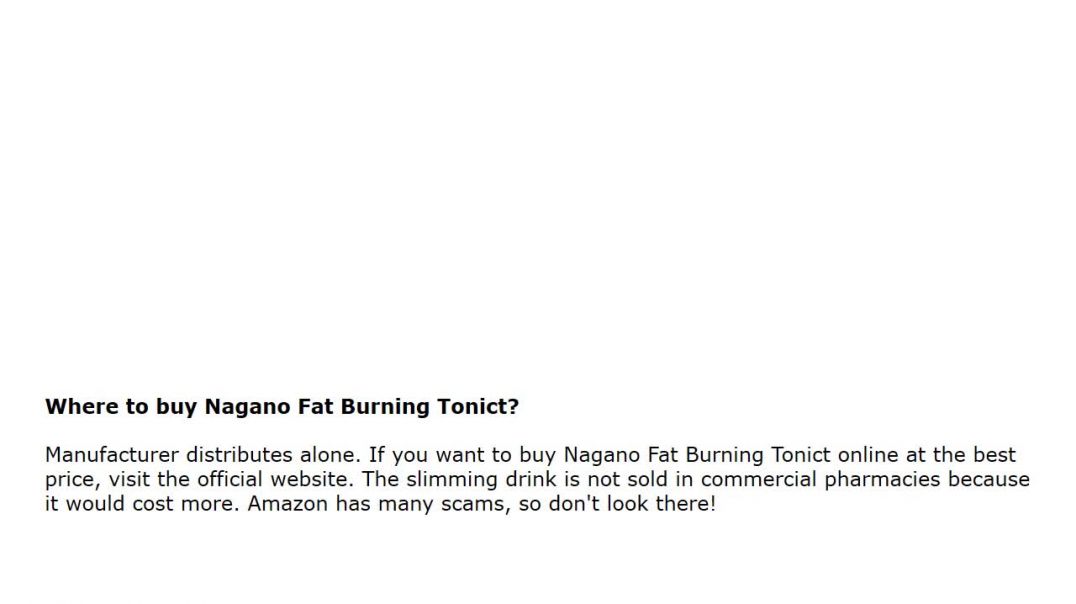 ⁣Nagano Fat Burning Tonic