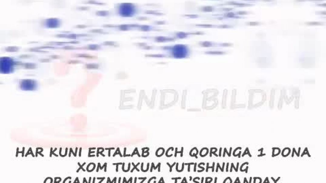 ⁣Xom tuxumning organizmga tasiri