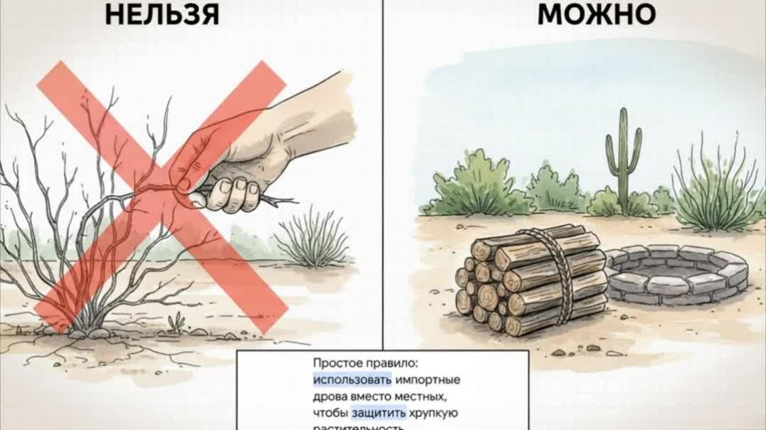 ⁣Запрет рубить деревья в пустыне, экология и штрафы в Саудовской Аравии