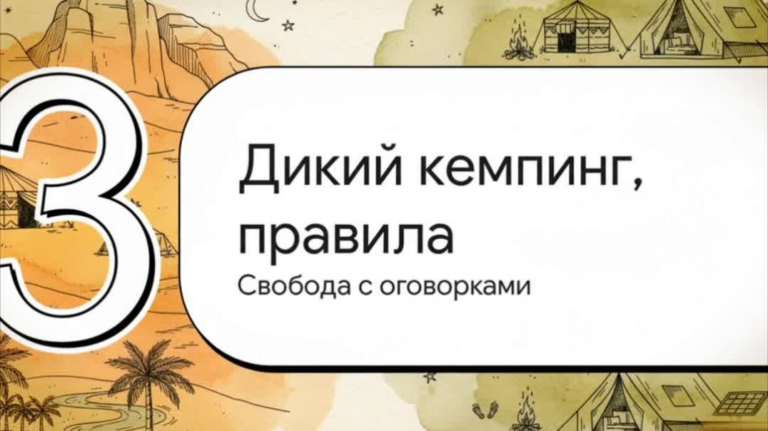 ⁣Дикий кемпинг с правилами, свобода и строгая ответственность в Саудовской Аравии