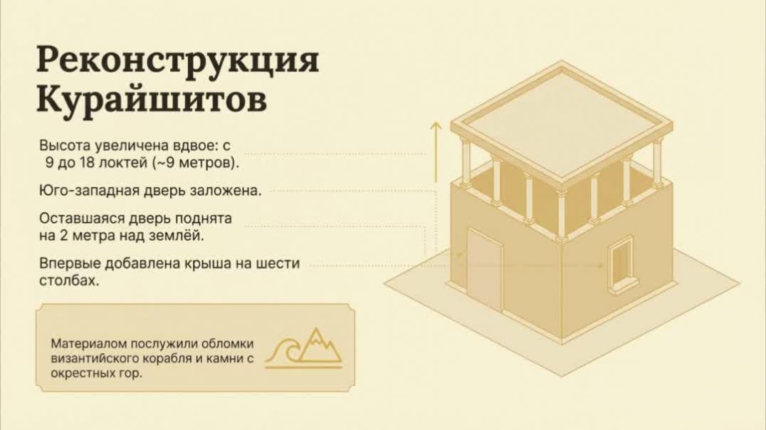 ⁣Крыша Каабы: камни и обломки корабля! Шокирующая правда о древней постройке.