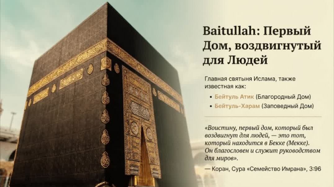 Как называют Каабу, 5 священных имен