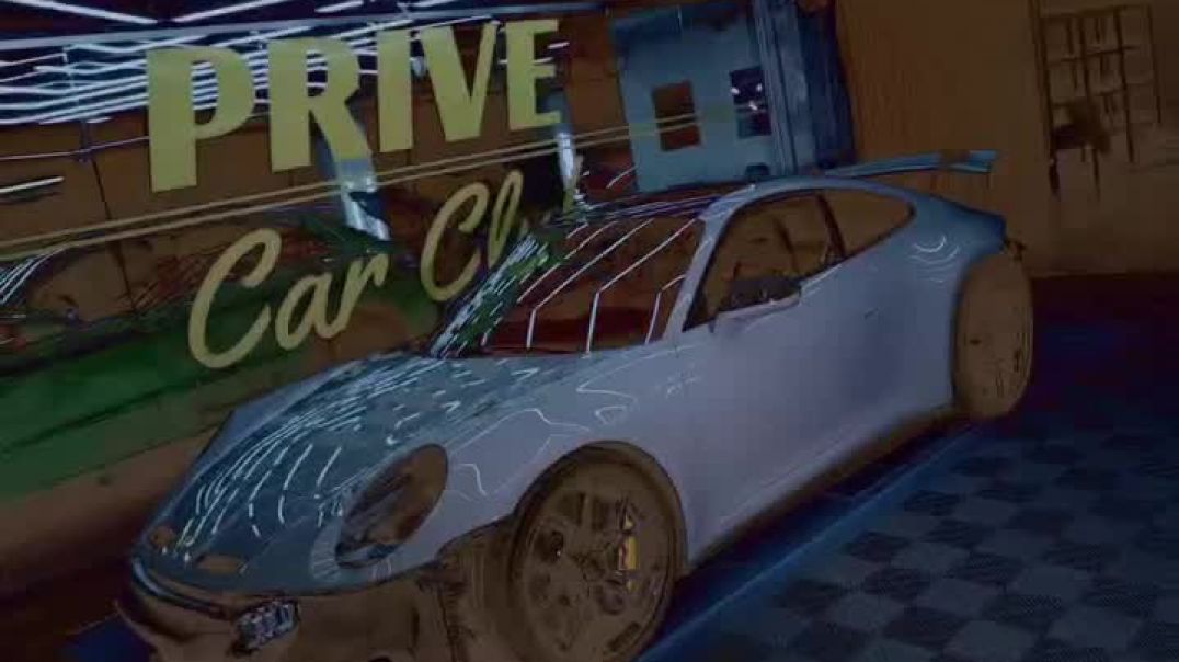 Ручная роспись кузова Porsche — индивидуальный проект PRIVE Car Club. Дизайн оклейки авто
